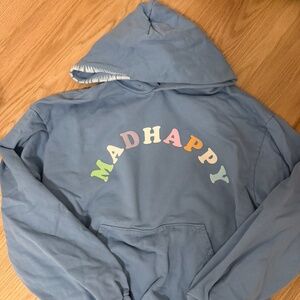 Madhappy Blue Hoodie with Multicolor Logo